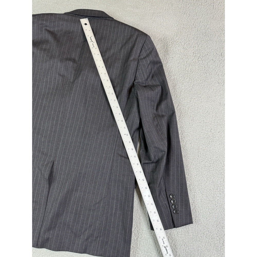 Brooks Brothers Suit Jacket 42 R Charcoal Wool Striped Estrato Fitzgerald USA - Picture 5 of 16